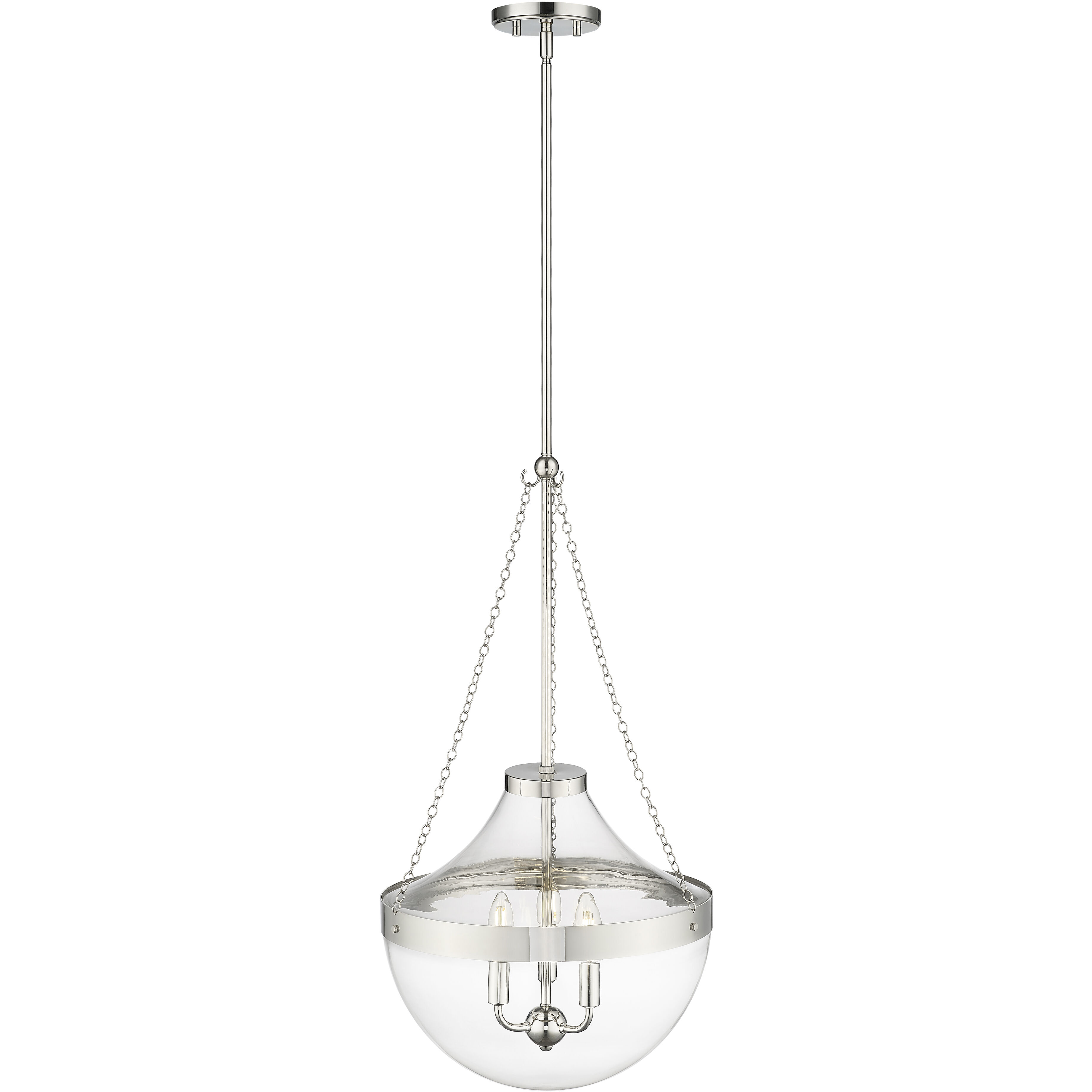 Clarra 3 Light 15.75 inch Polished Nickel Pendant Ceiling Light